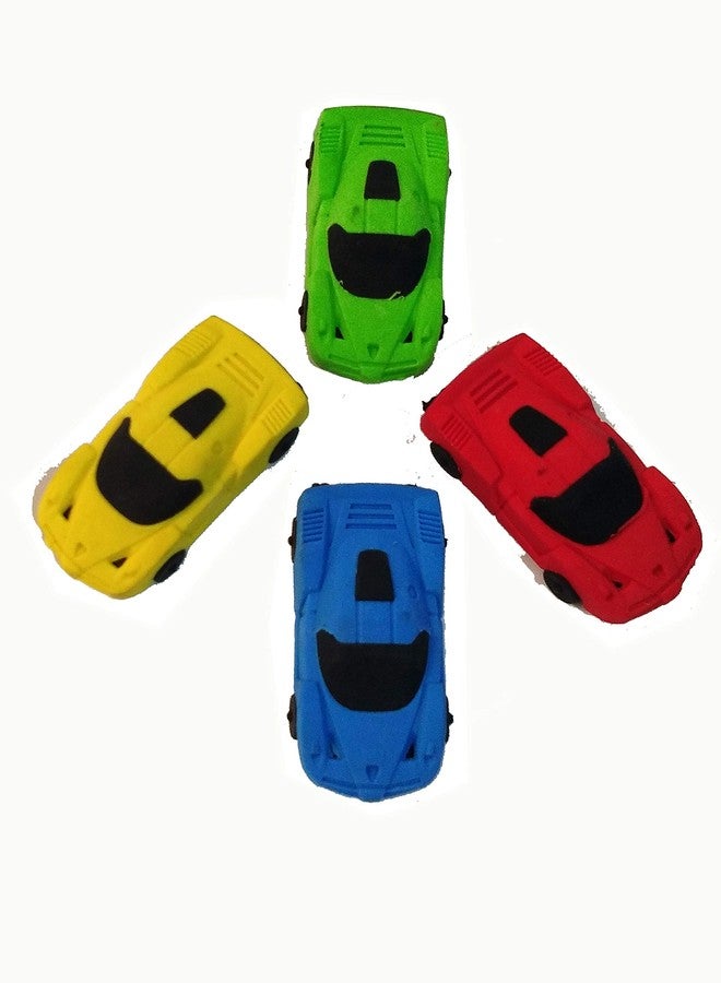 TECHNOCHITRA Newest Cute car and owl Shape erasers for School Kids and idea for Kid's Birthday Return Gift, Pack of 4 Multi Color - Image 2